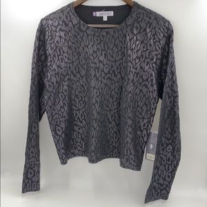 NWT Jennifer Lopez Animal Print Dressy Sweatshirt